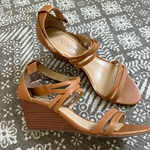 Talbots Vivian double strap wedge sandal